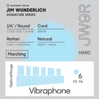 Promark Jim Wunderlich JW9R "System Blue" Hard Vibraphone Mallet