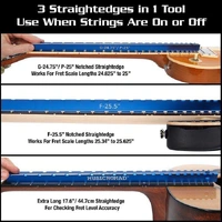 Music Nomad "Tri-Beam" 3 in 1 Dual Notched Straight Edge & Precision Straightedge