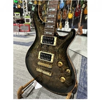 ESP Custom Shop Mystique CTM Electric Guitar Burled Maple Reptile Black Burst