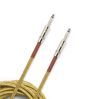 D'Addario Custom Series Braided Instrument Cable, Tweed, 10'