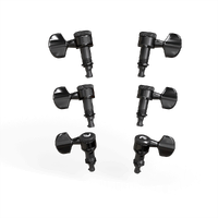 D'Addario Auto-Trim Tuning Machines, 3 + 3 Setup, Black