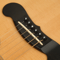 D'Addario Ebony Bridge Pins with End Pin Set, Pearl Inlay - Made in USA