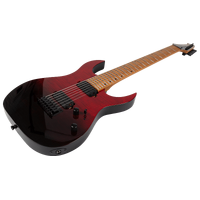 Spira S-457-TRD 7-String Electric Guitar  - Trans Red - Flame Maple Top