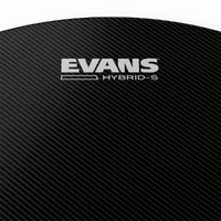 Evans Hybrid-S Black Marching Snare Drum Head, 14 Inch