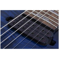 Schecter Omen Elite-7 String Electric Guitar - See Thru Blue Burst 