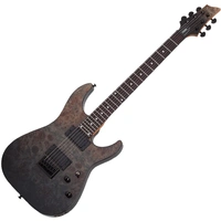 Schecter C-1 Electric Guitar Blake Fade Burst Burl Boss Katana 50W Amp + Cable