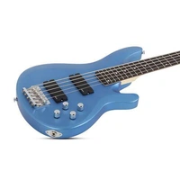 Schecter C-5 Deluxe Satin Metallic Light Blue 5-String Bass Guitar