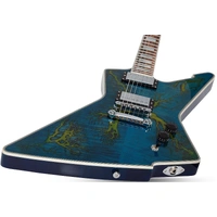 Schecter E-1 Electro-Resin 6 String  Electric Guitar - Transparent Blue