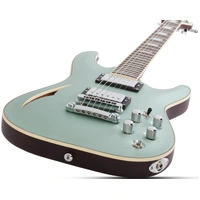 Schecter C-1 E/A Classic Satin  Pelham Blue Semi-Hollowbody Guitar