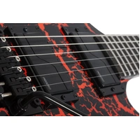 Schecter BalSac E-1 FR Electric Guitar Black Orange Crackle
