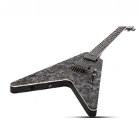 Schecter Juan of the Dead V-1 Electric Guitar - Satin Black Reign