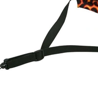Perri's 1" Saxophone Strap with Plush Padding  Black Flames SP5F Made in Canada
