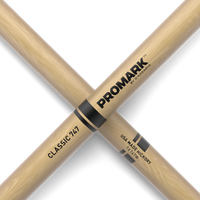 Promark Hickory 747 "Rock" Wood Tip drumsticks - 1 Pair