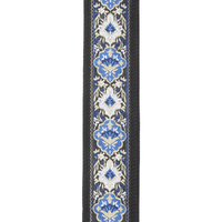 D'Addario Woven Guitar Strap, Blue Jaquard Design