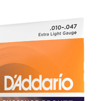 D'Addario EJ15-3D Phosphor Bronze Acoustic Guitar Strings, Extra Light, 3 Sets