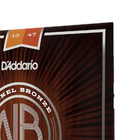 D'Addario NB1047 Nickel Bronze Acoustic Guitar Strings, Extra Light, 10-47