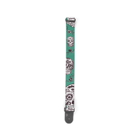 D'Addario Polyester Guitar Strap, Sugar Skulls, Green