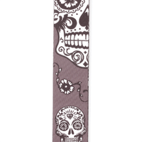 D'Addario Polyester Guitar Straps, Sugar Skulls, Black
