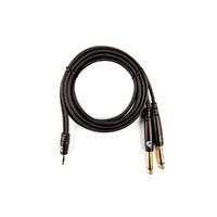 D'Addario Custom Series 1/8ƒ?� to Dual 1/4ƒ?� Audio Cables