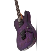 Schecter PT Standard 6 String Electric Guitar - Purple Burst Burl