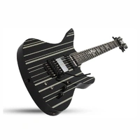 Schecter Synyster Gates Custom-S Electric Guitar Gloss Black with Silver Stripes