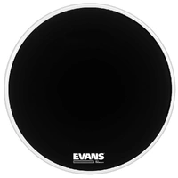 Evans EQ3 Resonant Black Bass Drum Head, No Port, 28 Inch