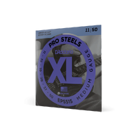 D'Addario EPS515 ProSteels Electric Guitar Strings, Medium, 11-50