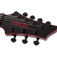 Schecter Sunset-7 Evertune Red Dawn 7-string Baritone Electric Guitar - Gloss Black