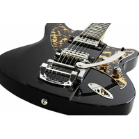 Schecter Spitfire Electric Guitar - Black Leopard / Ebony - 298 with Bigsby