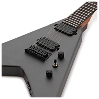 Spira V-400 MGR Flying-V Body Electric Guitar - Satin Silver