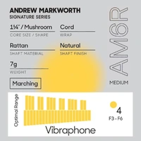 Promark Andrew Markworth AM6R Medium-Hard Vibraphone Mallet