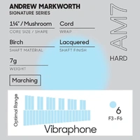 Promark Andrew Markworth AM7 Hard Vibraphone Mallet - Birch