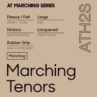 Promark ATH2S Hickory Shaft Hickory Shaft Puff Cover on Felt Head Tenor Mallet