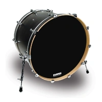 Evans EQ3 Resonant Black Bass Drum Head, No Port, 28 Inch