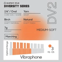 Promark Diversity Series DV2 "System Blue" Marimba Mallet