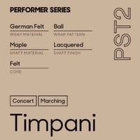 Promark Performer Series PST2 Medium Maple Timpani Mallet