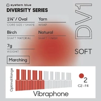 Promark Diversity Series DV1 "System Blue" Marimba Mallet