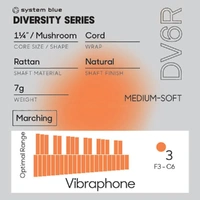 Promark Diversity Series DV6R "System Blue" Marimba Mallet