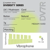 Promark Diversity Series DV7R "System Blue" Marimba Mallet