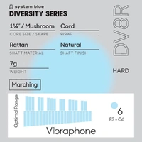 Promark Diversity Series DV8R "System Blue" Marimba Mallet