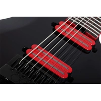 Schecter Sunset-7 Evertune Red Dawn 7-string Baritone Electric Guitar - Gloss Black