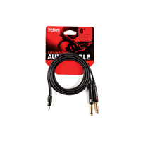 D'Addario Custom Series 1/8ƒ?� to Dual 1/4ƒ?� Audio Cables