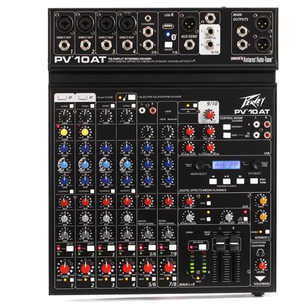 Peavey PV 10 AT 10 Channel Mixer with AutoTune and Bluetooth eBay