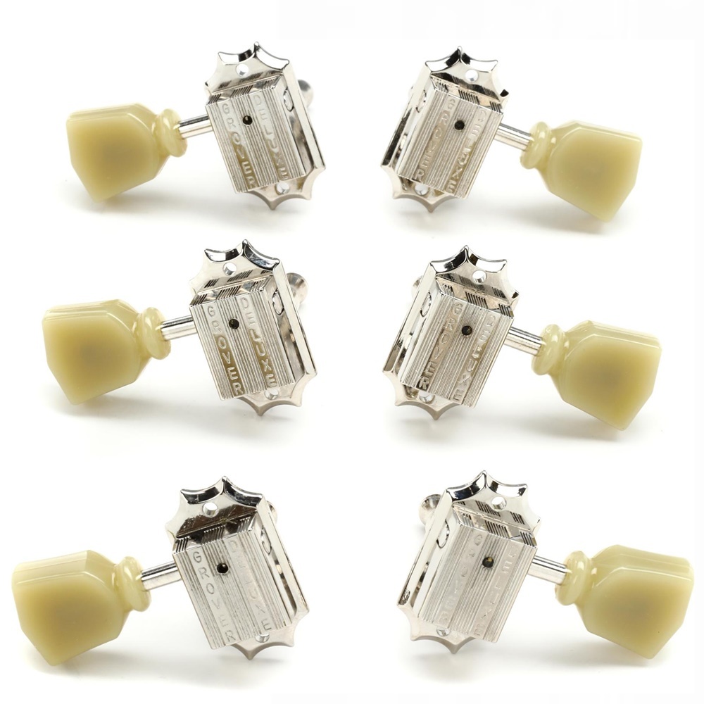 Grover 135N Vintage Tuning Machines Set Nickel 3+3 Configuration