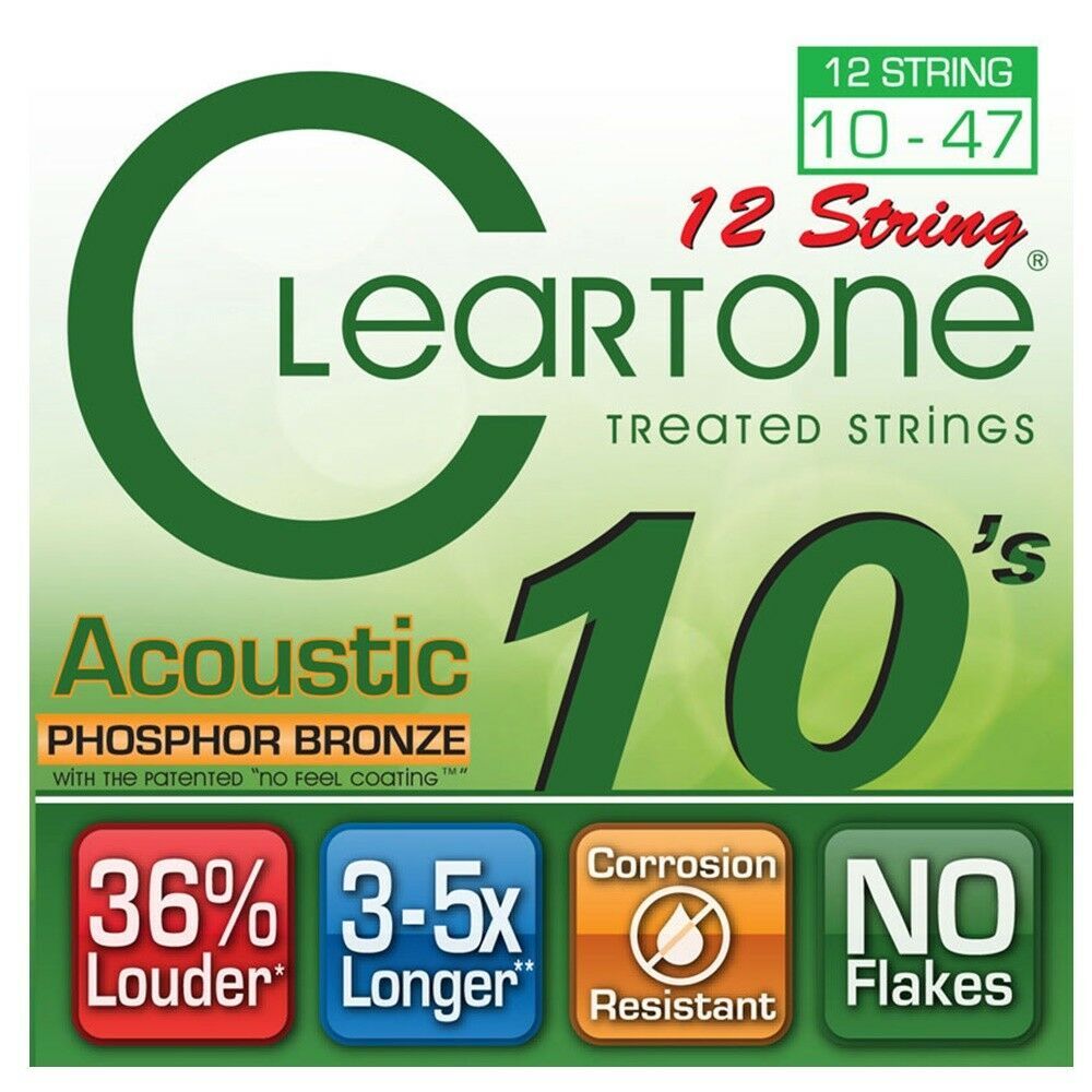 Elixer 12 String Acoustic Guitar Strings - Cleartone 7410 12 12 String Acoustic Guitar Strings Phosphor Bronze Coated Elixir