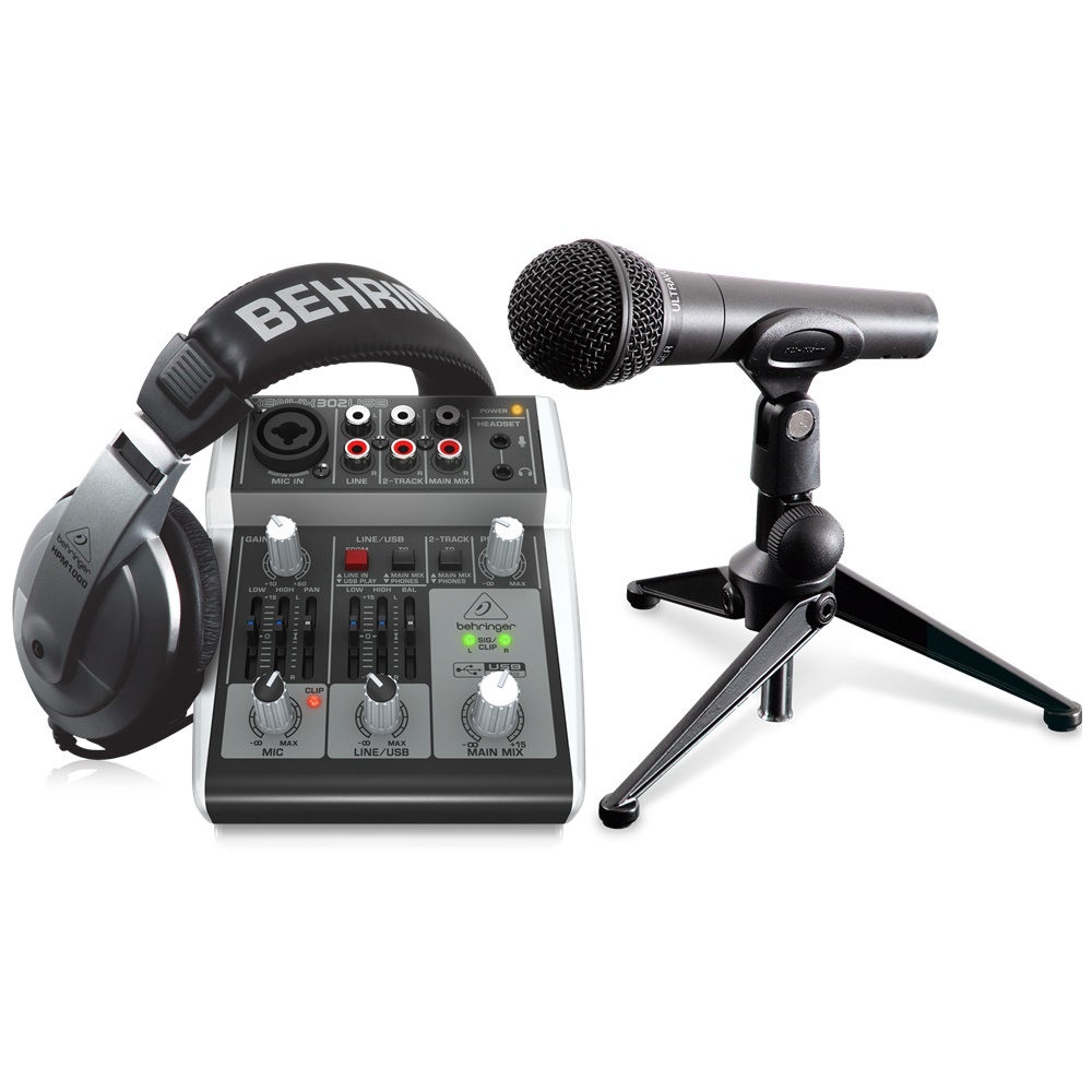 Behringer PODCASTUDIO 2 USB Bundle Podcasting Bundle Xenyx 302USB