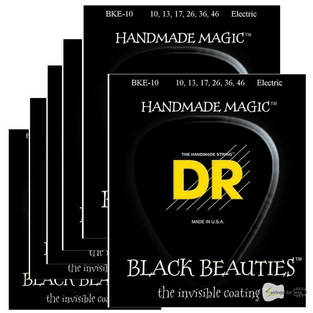 Dr Electric Guitar Strings 10 Black
 - 6 X Dr Strings Bke 10 Medium Black Beauties Coated Electric Guitar Strings 10 46