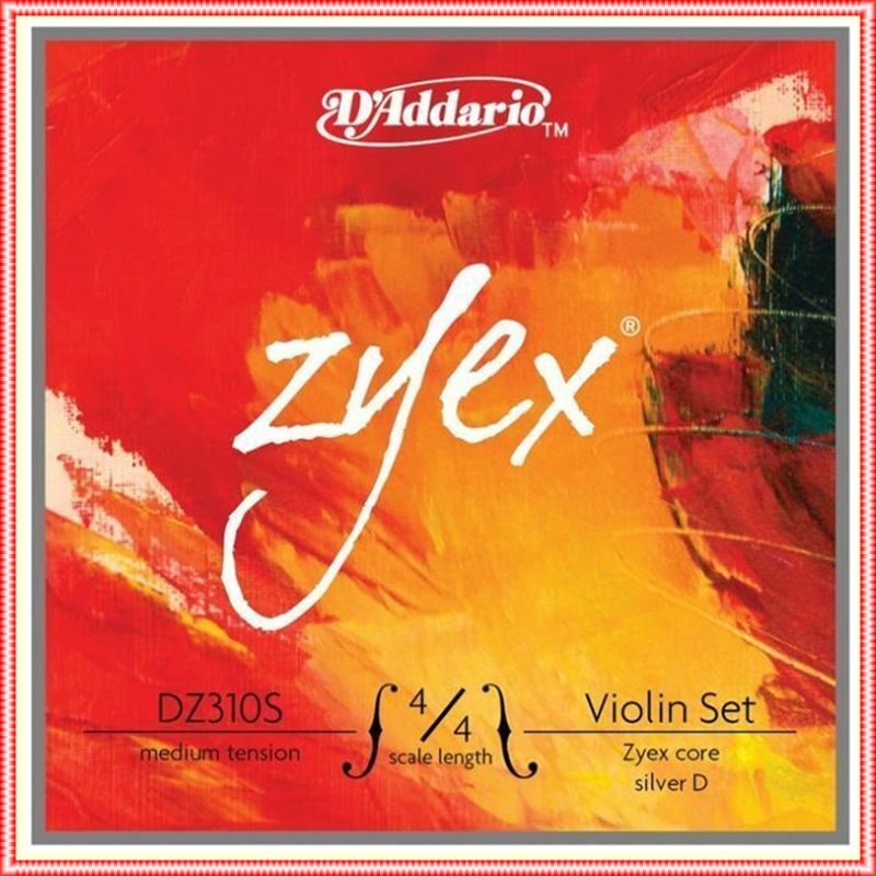 D'Addario DZ310S Zyex Series Violin Strings Set 4/4 Size Medium
