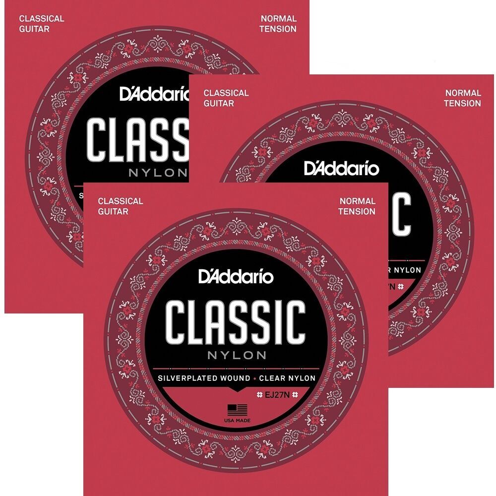D/'Addario EJ27N Classic Nylon Classical Guitar Strings Normal Tension 28-43