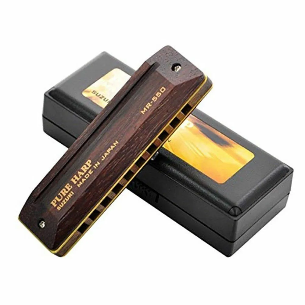 Suzuki Harmonica Pure Harp MR-550 Key Of Bb Made in Japan
